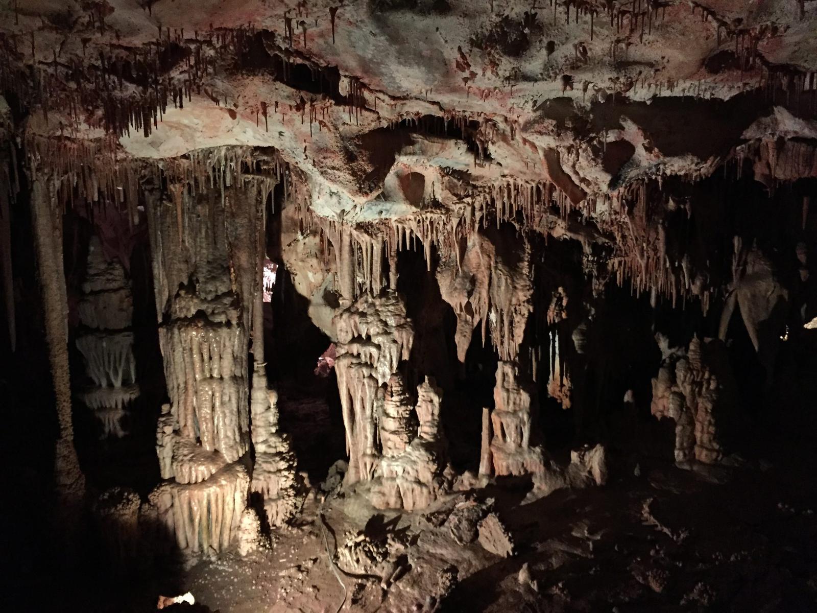 Columns and stalactites inside Lehman Caves, Great Basin National Park, Nevada