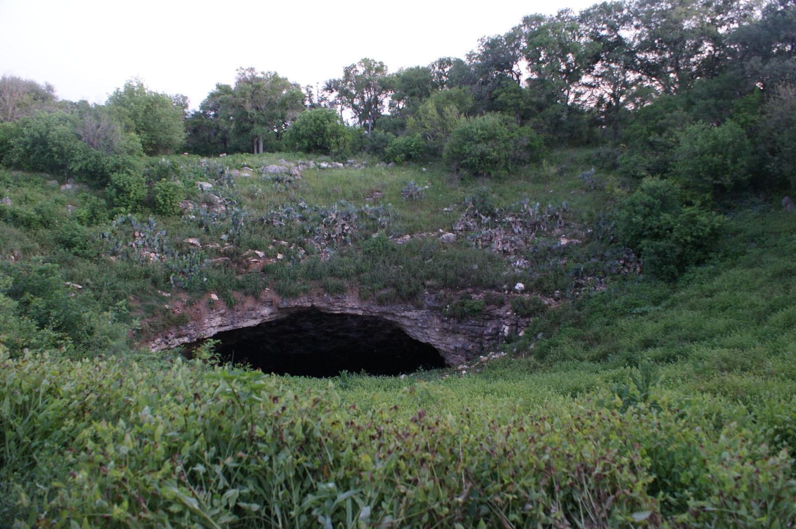 The entrance to Bracken Bat Cave, Texas